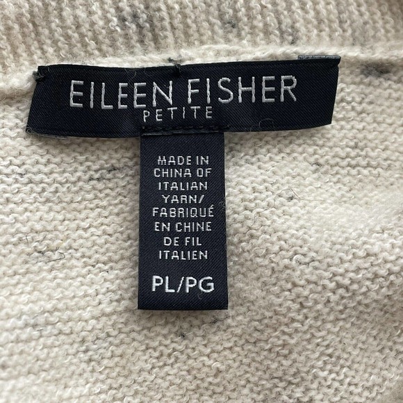 Eileen‎ Fisher Organic Cotton & Wool Womens Size Large Petite Open Front Sweater - Picture 2 of 16